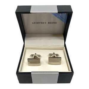 Geoffrey Beene Silver Cuff Links Accessory Polished Silvertone